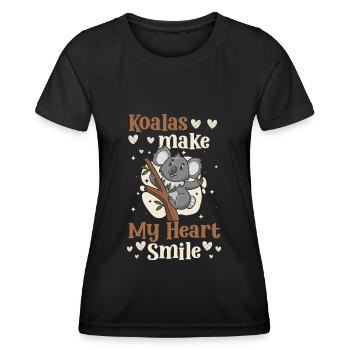 Eucalyptus Animal Fur Tree - T-shirt sport Femme - noir - Devant - AI Model Female 172 light (172cm)