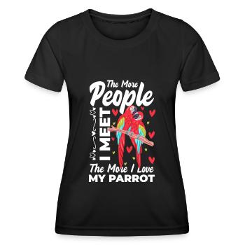 Ara Habitat Animal Tropiques - T-shirt sport Femme - noir - Devant - AI Model Female 172 light (172cm)