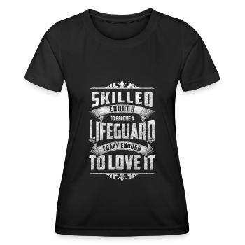 Lifeguard swimming pool water - Women's Functional T-Shirt - black - Front - AI Model Female 172 light (172cm)