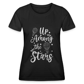 Aérostiers Vol en montgolfière Loisirs Air - T-shirt sport Femme - noir - Devant - AI Model Female 172 light (172cm)