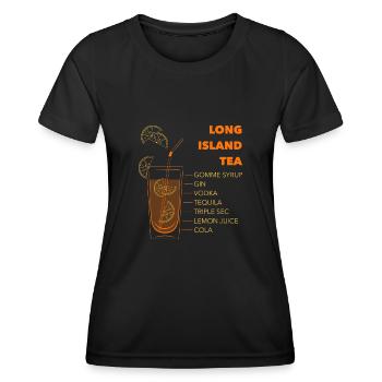 Long Iceland Ice Tea Cocktail Cadeau - T-shirt sport Femme - noir - Devant - AI Model Female 172 light (172cm)