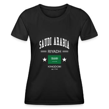 Saudi Arabien - Frauen Funktions-T-Shirt - Schwarz - Vorne - AI Model Female 172 light (172cm)