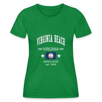 Virginia Beach - Frauen Funktions-T-Shirt - Kelly Green - Vorne - AI Model Female 172 dark (172cm)