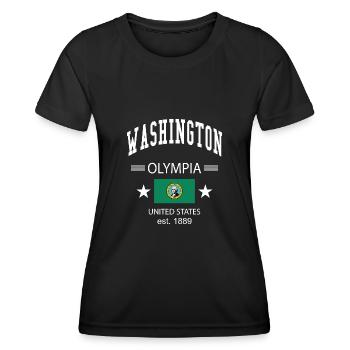 Washington - T-shirt sport Femme - noir - Devant - AI Model Female 172 light (172cm)
