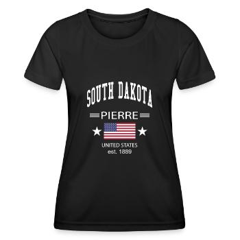 South Dakota - Women's Functional T-Shirt - black - Front - AI Model Female 172 light (172cm)