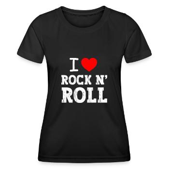 I Love Rock N' Roll - Women's Functional T-Shirt - black - Front - AI Model Female 172 light (172cm)