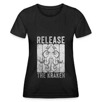 Cthulhu - Frauen Funktions-T-Shirt - Schwarz - Vorne - AI Model Female 172 light (172cm)