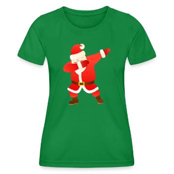 Santa Claus Dabbing Christmas Dab - T-shirt sport Femme - vert - Devant - AI Model Female 172 dark (172cm)