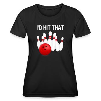Bowling Joueur de Bowling Cadeau sportif Drôle Bowling - T-shirt sport Femme - noir - Devant - AI Model Female 172 light (172cm)