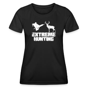 Funny Extreme Hunting Deer Karate | Karate Martial - Women's Functional T-Shirt - black - Front - AI Model Female 172 light (172cm)