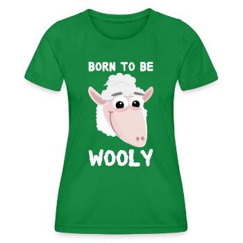 Mouton Mouton Né Pour Être Laineux - T-shirt sport Femme - vert - Devant - AI Model Female 172 dark (172cm)