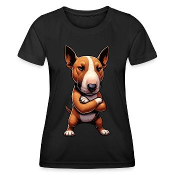 No Miniature Bull Terrier Bully Bull Terrier Owner - Women's Functional T-Shirt - black - Front - AI Model Female 172 light (172cm)