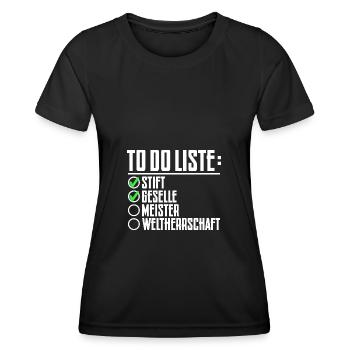 Gesellenprüfung bestanden Geselle Geschenkidee - Frauen Funktions-T-Shirt - Schwarz - Vorne - AI Model Female 172 light (172cm)