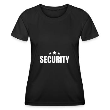 Sécurité Portier Sécurité - T-shirt sport Femme - noir - Devant - AI Model Female 172 light (172cm)