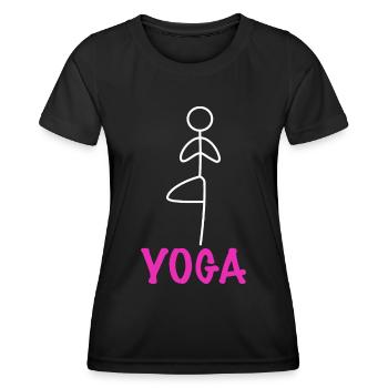 Yoga Figure - T-shirt sport Femme - noir - Devant - AI Model Female 172 light (172cm)