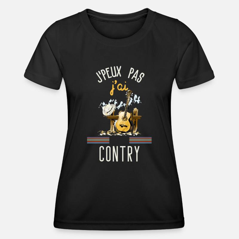 I can't I contry - Women's Functional T-Shirt - black