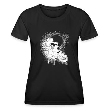 Motorrad Rennsport Splash Sprung Style - Frauen Funktions-T-Shirt - Schwarz - Vorne - AI Model Female 172 light (172cm)