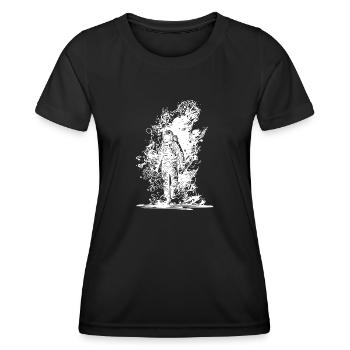 Space Dust Astronauts Outdoor Walk - Women's Functional T-Shirt - black - Front - AI Model Female 172 light (172cm)