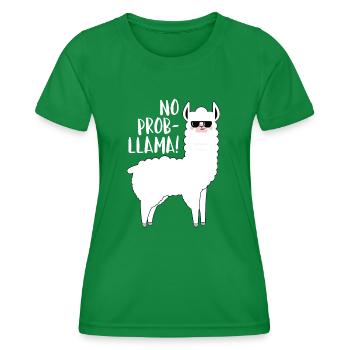 Pas de probllama - T-shirt sport Femme - vert - Devant - AI Model Female 172 dark (172cm)