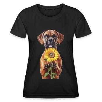 Boxer - Frauen Funktions-T-Shirt - Schwarz - Vorne - AI Model Female 172 light (172cm)