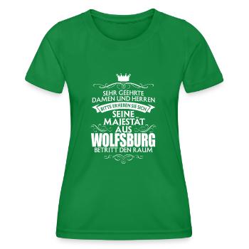 WOLFSBURG - Majestät - Frauen Funktions-T-Shirt - Kelly Green - Vorne - AI Model Female 172 dark (172cm)