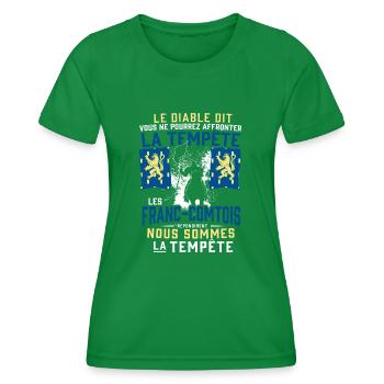 Tempête Franc-Comtois - T-shirt sport Femme - vert - Devant - AI Model Female 172 dark (172cm)
