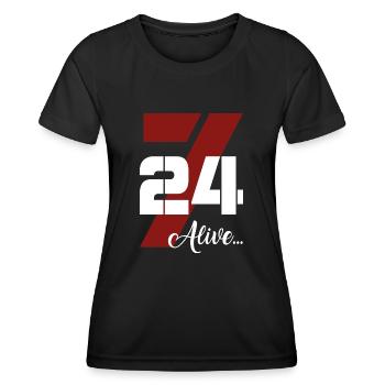 24/7 Alive - Frauen Funktions-T-Shirt - Schwarz - Vorne - AI Model Female 172 light (172cm)