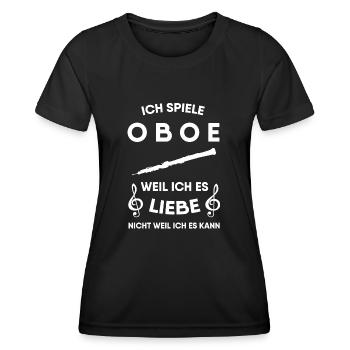 Oboe - Frauen Funktions-T-Shirt - Schwarz - Vorne - AI Model Female 172 light (172cm)