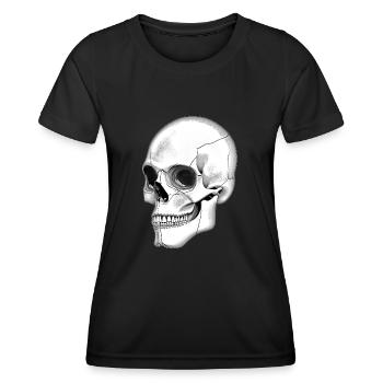 Skull Skull Side Graphic - T-shirt sport Femme - noir - Devant - AI Model Female 172 light (172cm)
