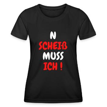 N SCHEIß MUSS ICH - Frauen Funktions-T-Shirt - Schwarz - Vorne - AI Model Female 172 light (172cm)