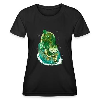 T-shirt Spirit Bear - T-shirt sport Femme - noir - Devant - AI Model Female 172 light (172cm)