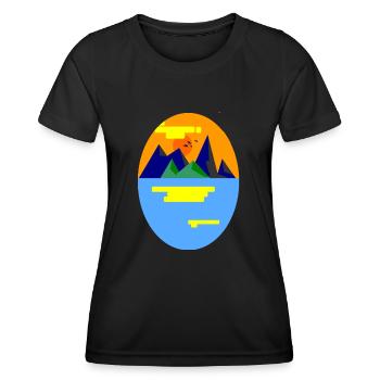 Landscape Mountain - Women's Functional T-Shirt - black - Front - AI Model Female 172 light (172cm)