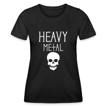Heavy metal et crâne - T-shirt sport Femme - noir - Devant - AI Model Female 172 light (172cm)