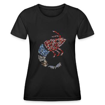 Conception de banc de crabe pour les fiers amateurs de crabe - T-shirt sport Femme - noir - Devant - AI Model Female 172 light (172cm)