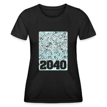 Numéro 2040 - T-shirt sport Femme - noir - Devant - AI Model Female 172 light (172cm)