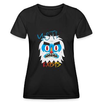 monster- Yeti exists! - Women's Functional T-Shirt - black - Front - AI Model Female 172 light (172cm)