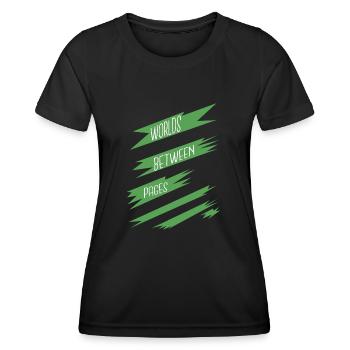 gift idea funny contemporary literature joke - Women's Functional T-Shirt - black - Front - AI Model Female 172 light (172cm)