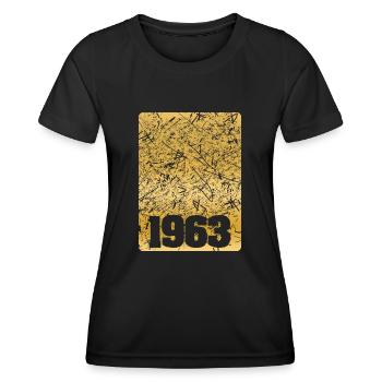 1963 - Frauen Funktions-T-Shirt - Schwarz - Vorne - AI Model Female 172 light (172cm)