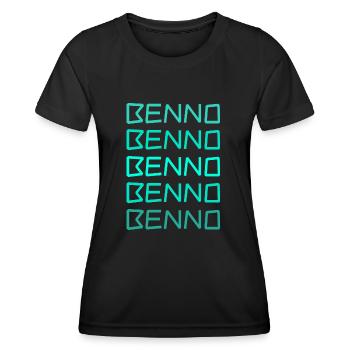 Geschenk für Benno - Frauen Funktions-T-Shirt - Schwarz - Vorne - AI Model Female 172 light (172cm)