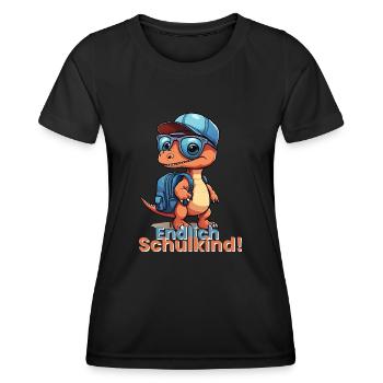Finally schoolchild school start school start saying - Women's Functional T-Shirt - black - Front - AI Model Female 172 light (172cm)