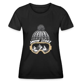 Snow Stoke - Women's Functional T-Shirt - black - Front - AI Model Female 172 light (172cm)