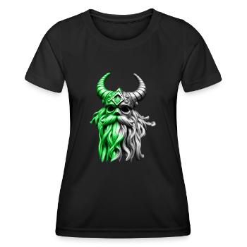 Vert Ragnar - T-shirt sport Femme - noir - Devant - AI Model Female 172 light (172cm)