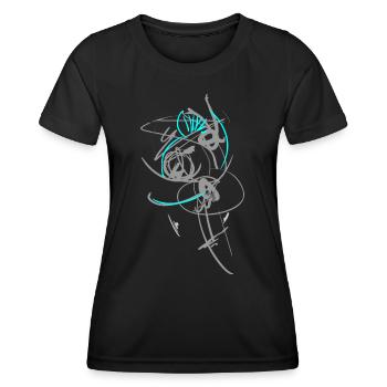Wicca Abstrakt - Frauen Funktions-T-Shirt - Schwarz - Vorne - AI Model Female 172 light (172cm)