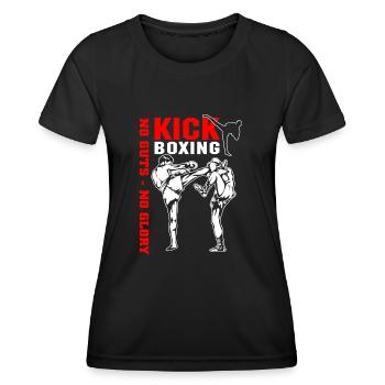 Kickboxing - Frauen Funktions-T-Shirt - Schwarz - Vorne - AI Model Female 172 light (172cm)