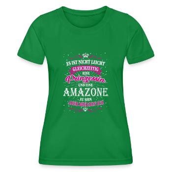 eine Amazone und Prinzessin zu sein - Frauen Funktions-T-Shirt - Kelly Green - Vorne - AI Model Female 172 dark (172cm)
