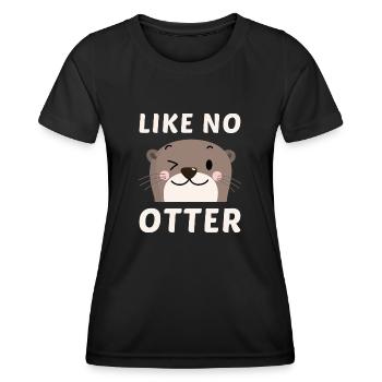 Comme No Otter - T-shirt sport Femme - noir - Devant - AI Model Female 172 light (172cm)