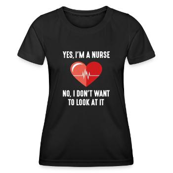 Ja, ich bin Krankenschwester - Frauen Funktions-T-Shirt - Schwarz - Vorne - AI Model Female 172 light (172cm)