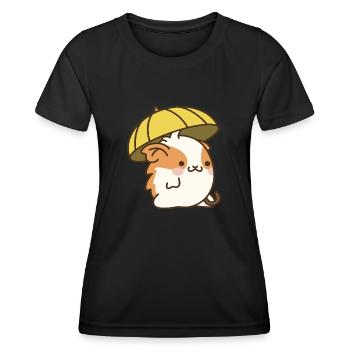 Regenschirm Hamster - Frauen Funktions-T-Shirt - Schwarz - Vorne - AI Model Female 172 light (172cm)