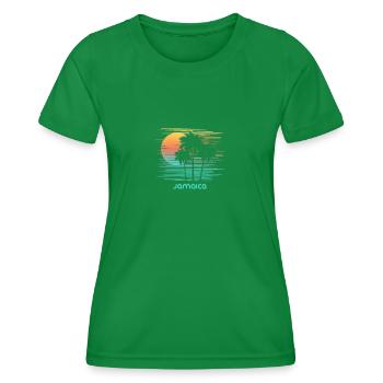 Jamaika Stilvoller Souvenirurlaub - Frauen Funktions-T-Shirt - Kelly Green - Vorne - AI Model Female 172 dark (172cm)