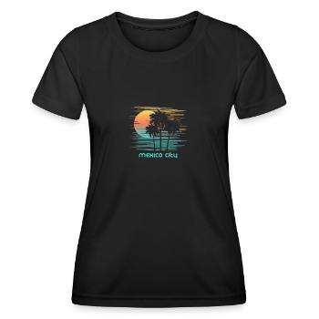Mexiko-Stadt Mexiko Stilvoller Souvenirurlaub - Frauen Funktions-T-Shirt - Schwarz - Vorne - AI Model Female 172 light (172cm)